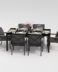 Мебель алюминиевая уличная CANA FESTA plus каркас карбон стол 180 ткань антрацит