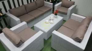 Фото - Плетеная мебель Louisiana patio set white&beige