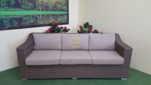 Фото-Садовый диван из ротанга Glendon beige