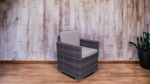 Infinity brown grey кресло плетеное