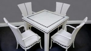 Aurora white cream 90+4 мебель плетеная белая обеденная