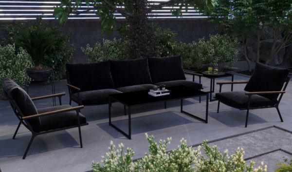 Садовая мебель из алюминия "Calma" lounge black