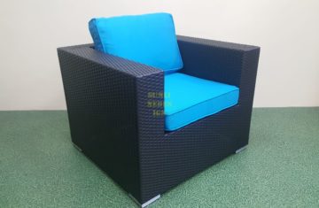 Mega black кресло из ротанга