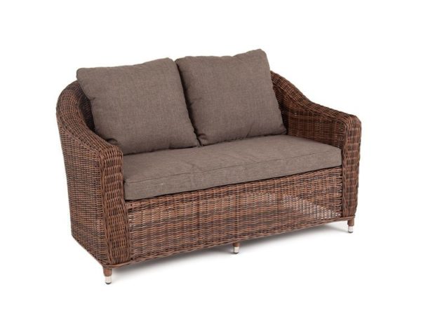 Con Panna диван из искусственного ротанга двухместный цвет коричневый
