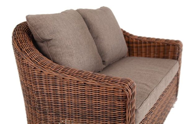 Con Panna диван плетеный двухместный цвет коричневый