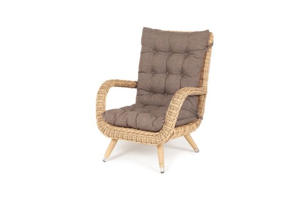 Толедо Садовое кресло с подушками цвет соломенный