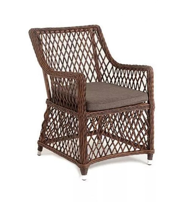 Латте плетеное кресло из искусственного ротанга цвет коричневый