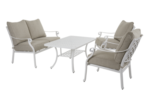 Садовая мебель "Arras" lounge set 2 white