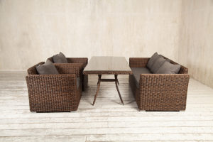 Плетеная мебель "Arvada" lounge + dining brown | Brafabrika