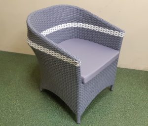 Asturias grey Кресло плетеное обеденное