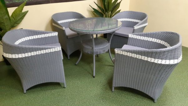 Asturias grey cafe set 4 Мебель для летннего кафе