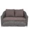 Con Panna диван из искусственного ротанга двухместный цвет графит