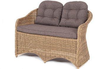 Равенна диван двухместный плетенный из ротанга цвет соломенный