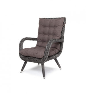 Толедо кресло плетеное с подушками цвет графит