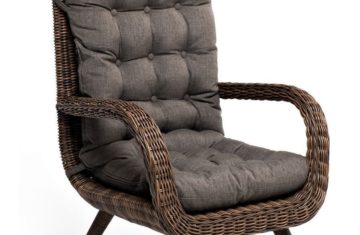 Toledo кресло плетеное с подушками цвет коричневый