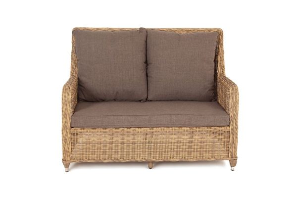 Glace диван 2-х местный из искусственного ротанга цвет соломенный