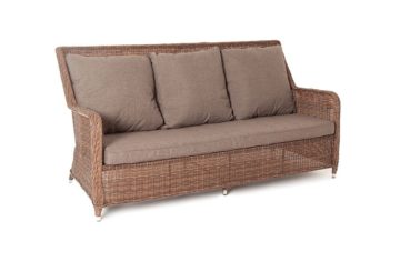 Glace диван плетеный из искусственного ротанга цвет коричневый