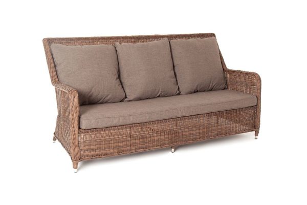 Glace диван плетеный из искусственного ротанга цвет коричневый