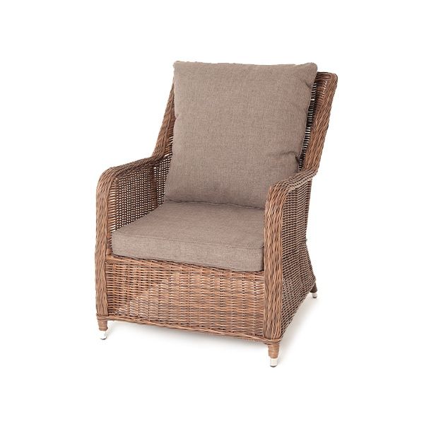 Гляссе кресло плетеное из искусственого ротанга цвет коричневый