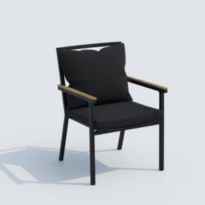 Кресло на веранду FESTA plus черный - каркас карбон