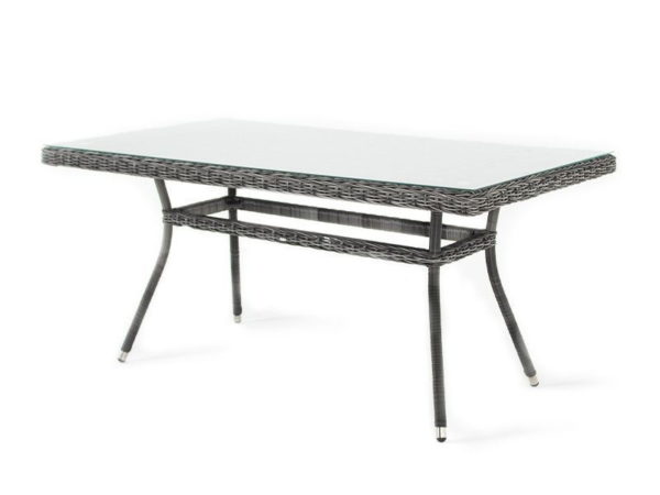 Латте плетеный стол из искусственного ротанга 160х90см цвет графит