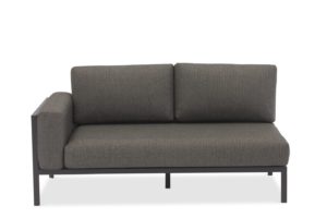 Stockholm уличный диван угловая секция левая антрацит каркас серый, алюминий