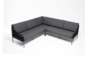 Канны угловой модульный диван из роупа цвет темно-серый