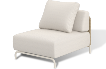 Мальдивы плетеный центральный модуль дивана, цвет соломенный