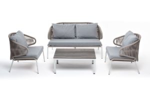 Мебель из роупа "Milano" grey лаунж, 4 места