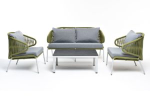 Мебель из роупа "Milano" green, лаунж группа 4 места