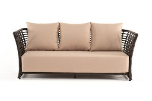 Валенсия диван из искусственного ротанга трубка, цвет бронзовый