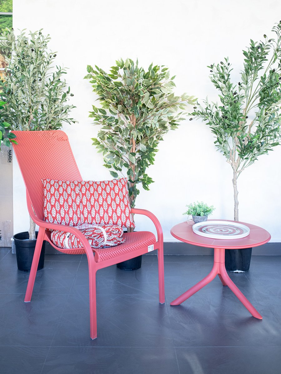 Стол пластиковый обеденный Spritz + Spritz Mini, красный, Ø605х400-765 мм — изображение 6